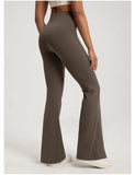 High-Waisted Flared Yoga Pants – Waist-Cinching Cotton Bell Bottoms