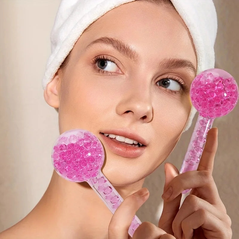 Professional Ice Globes for Face - Dual Cryo Facial Massage Set for Puffiness & Skin Tightening