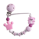 Cadena para chupete Koala para bebés y niños, pinzas para chupete de silicona para la dentición, mordedor para bebés