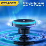 Essager RGB Magnetic Car Phone Holder – 15W Qi Wireless Charger & Magsafe Mount for iPhone & Samsung