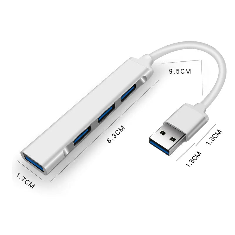 4-in-1 USB Type-C Hub – Multi-Function Dock with HDMI, VGA, Card Reader & RJ45