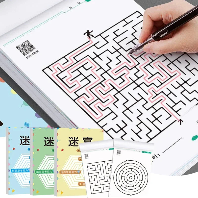 Kids' Maze Puzzle Book - Brain Boosting Concentration Training Activity