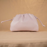 Women's PU Leather Dumpling Shoulder Bag – Elegant Ruched Crossbody & Clutch Handbag