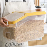 10KG Kitchen Rice Storage Container with Lid – Airtight Cereal Dispenser & Dry Food Organizer