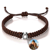 Custom Projection Photo Bracelet – Personalized Stainless Steel Gift for Men & Women