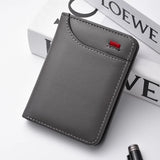 Ultra-Thin PU Leather Card Wallet for Men – Slim Minimalist Credit Card Holder