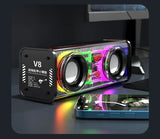 Transparent Mecha Bluetooth Speaker with RGB Lights and Dual Subwoofers