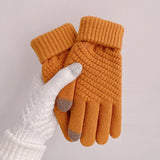 1Pair Women Touch Screen Winter Gloves Autumn Winter Warm Thick Gloves Touch Screen Skiing Gloves Casual Windproof Glove Girls A