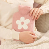 Portable 500ml Hot Water Bottle with Plush Finish