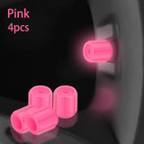 Glow in  the Dark Tire Valve Caps  Fluorescent Stem Covers for Cars Motorcycles & Bicycles