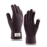 Winter Men Knitted Gloves Touch Screen High Quality Male Mitten Thicken Warm Wool Cashmere Solid Men Business Gloves Autumn