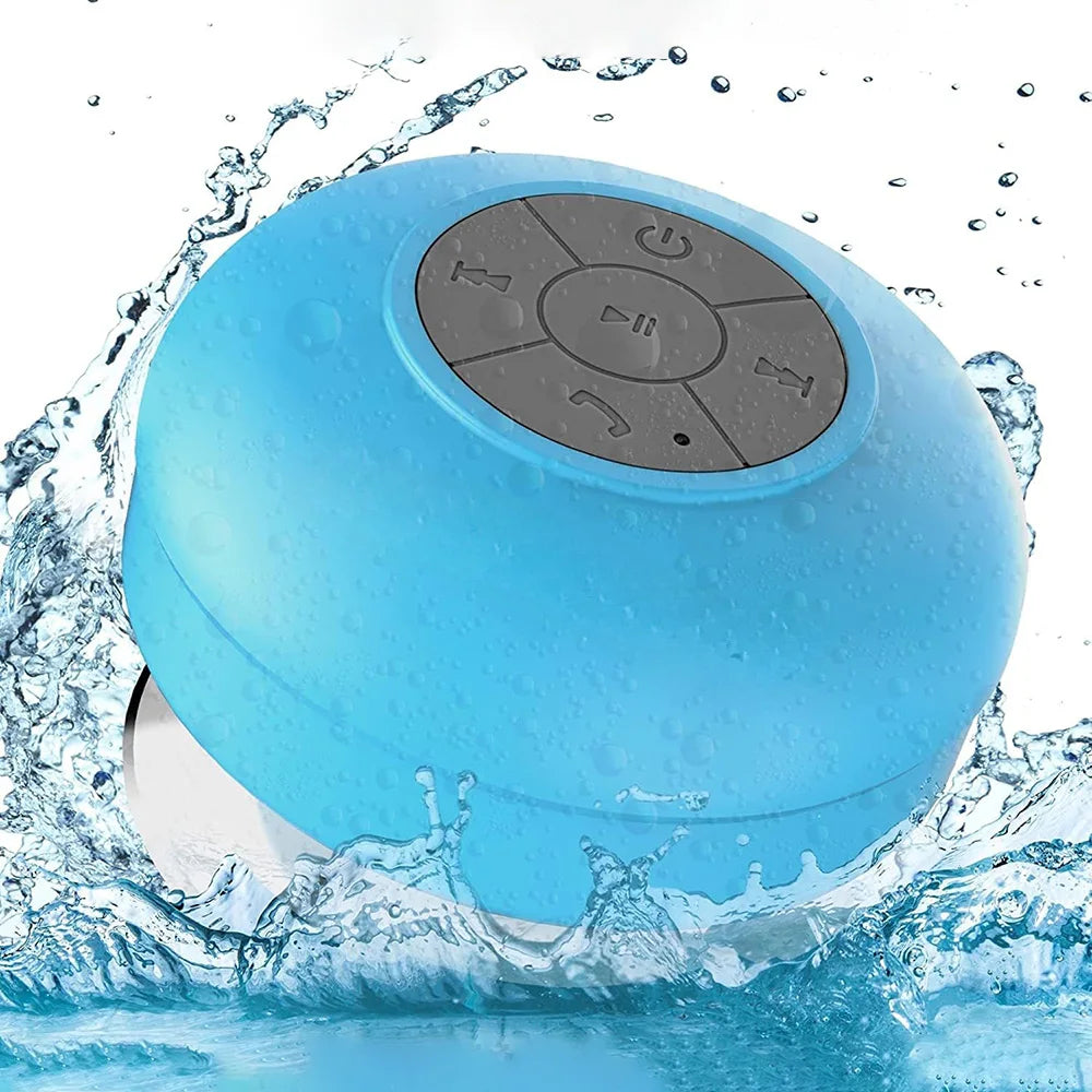 Waterproof Bluetooth Shower Speaker with Suction Cup – Portable Wireless Stereo for Outdoor & Bathroom Use