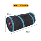 Foldable S-Shaped Cat Tunnel – Interactive Play Tube with Multiple Entries for Indoor Cats