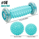 Spiky Massage Ball & Foot Roller Set - Deep Tissue Therapy for Plantar Fasciitis & Muscle Pain