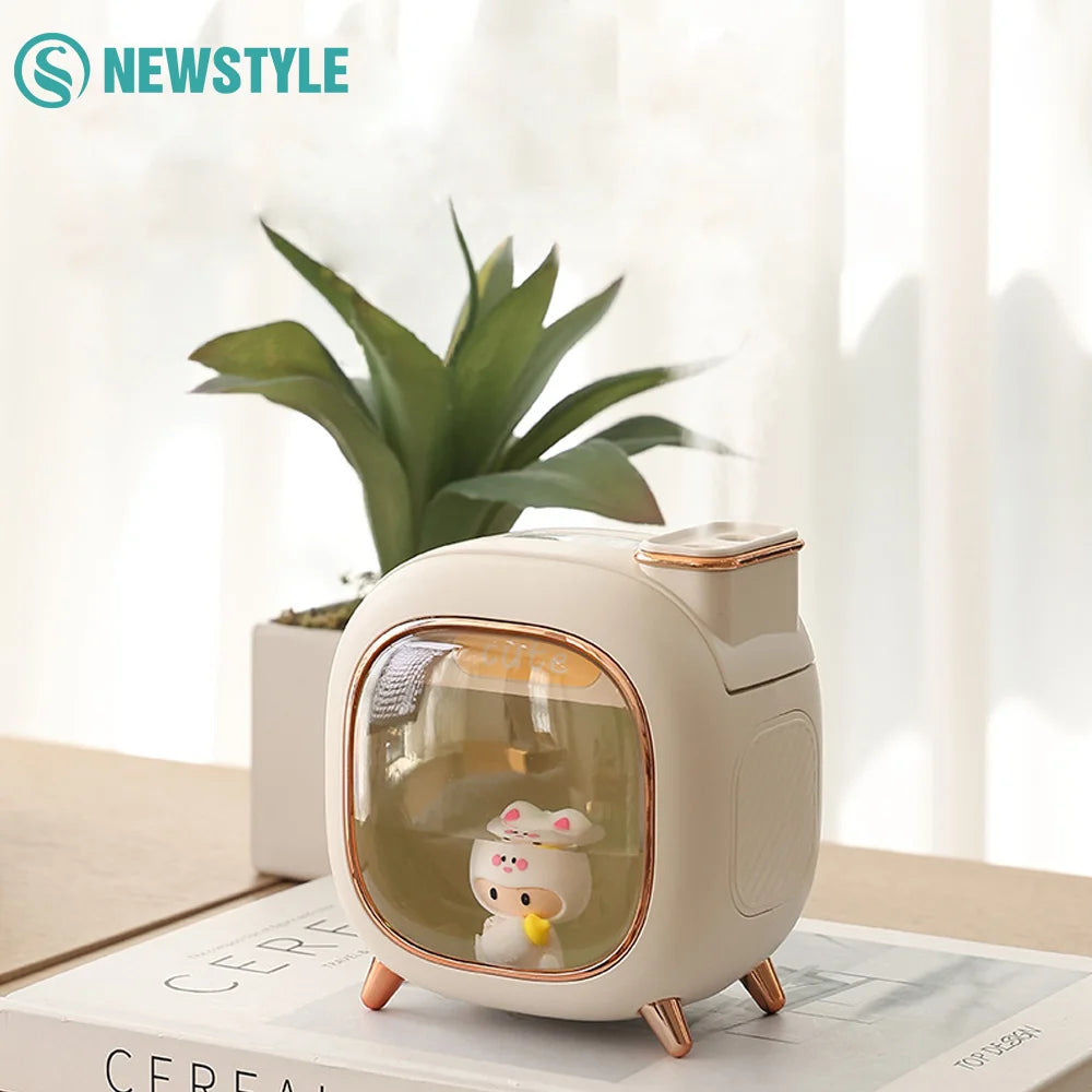 Humidificador ultrasónico con forma de muñeca adorable: difusor de aroma y pulverizador con boquilla doble