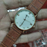 Men’s Luxury Quartz Watch – Waterproof, Glow-in-the-Dark, Stainless Steel & Leather Strap