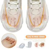 Transparent Silicone Toe Protectors – Breathable Blister & Callus Prevention Sleeves (20 Pack)