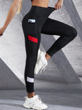 Ankle-Length Yoga Leggings for Women – Elastic Waist, Comfortable Polyester Fabric with Welt Pockets