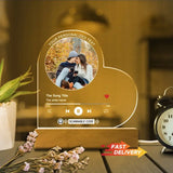 Personalized LED Music Photo Plaque with Custom Spotify Song