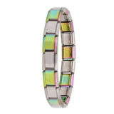 Stainless Steel Hologram Bracelet – Stylish & Durable Unisex Link Chain Jewelry
