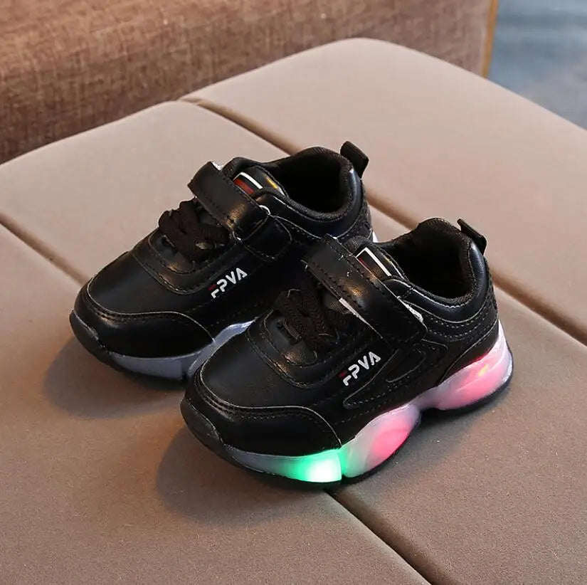 Kids' LED Light-Up Sneakers - Breathable Anti-Slip Sports Shoes for Boys & Girls