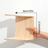 Estante de esquina de madera de PVC: organizador de pared flotante de varias capas para un almacenamiento elegante
