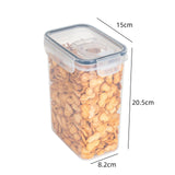Contenedores herméticos para almacenar alimentos con tapa Organizador de despensa Dispensador de cereales Contenedores para cereales Caja de almacenamiento de alimentos Organizador de cocina