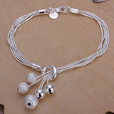 Pulsera con dijes de plata de ley 925: diseño geométrico clásico para ocasiones especiales, bodas y unisex