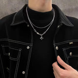 Trendy Geometric Pendant Necklace for Boys – Perfect for Parties & Casual Wear