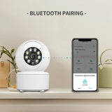 Cámara de seguridad inteligente WiFi de 1080P: monitor para bebés y mascotas en interiores con visión nocturna y seguimiento de movimiento