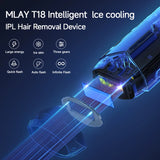 MLAY T18 IPL Hair Removal Device – Unlimited Flashes Painless Laser Epilator for Women & Men
