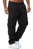 Men's Casual Cargo Pants with Zip and Side Pockets – Lightweight Polyester for Comfort and Durability