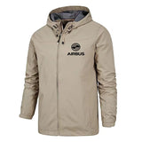 Men's Airbus Aviation Jacket – Windproof Pilot Hoodie with Zipper