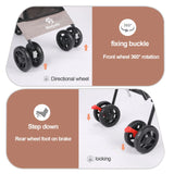 Lightweight Folding Pet Stroller – Travel in Comfort & Style