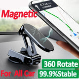 Soporte magnético para teléfono de coche: soporte giratorio de 360° para iPhone, Samsung, Huawei y dispositivos GPS