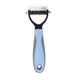 Dual-Sided Pet Deshedding Brush - Stainless Steel Dog & Cat Grooming Tool for All Coat Types