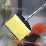 Stainless Steel Fish Tank Cleaning Brush – Efficient Aquarium Glass Cleaner with Sponge Head