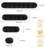 Organizador de cables de silicona, clips autoadhesivos para gestión de cables para mouse, teclado, auriculares y cables USB