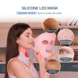 LED Light Therapy Face & Neck Mask for Anti-Aging, Acne Treatment & Skin Rejuvenation