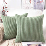 Funda de cojín de pana a rayas, funda de almohada suave para sofá y sala de estar, decoración del hogar, disponible en varios tamaños