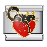 DIY Cartoon Cat Italian Charm Links for Stainless Steel Bracelets – Trendy Modular Jewelry Accessories