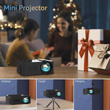 Portable WiFi Smart Projector - 1080P Support with Wireless Screen Mirroring