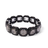 Gold Crystal Beaded Bohemian Elastic Bracelet for Women