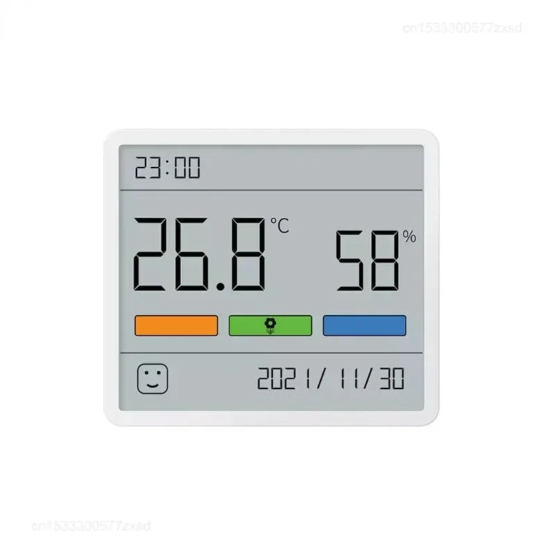 Digital Temperature and Humidity Meter Clock - Indoor & Outdoor Thermometer with Hygrometer