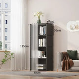 Dustproof Wardrobe & Bookshelf – High-Capacity Open Storage Cabinet for Bedroom