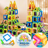Magnetic Building Blocks Set - Big & Mini Size STEM Toys for Kids Ages 4-12