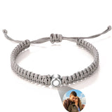 Custom Projection Photo Bracelet – Personalized Stainless Steel Gift for Men & Women