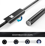 7mm Waterproof USB Endoscope Camera with 6 Adjustable LEDs – Compatible with Android & PC
