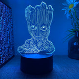 3D Illusion LED Night Light with Touch Control and Color Changing Modes