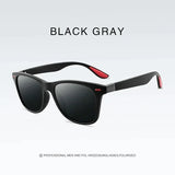 Vintage Square Polarized Sunglasses – UV400 Retro Eyewear for Men